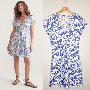 Marine Layer Camila Mini Dress, Twilight Blue Flora, Medium
